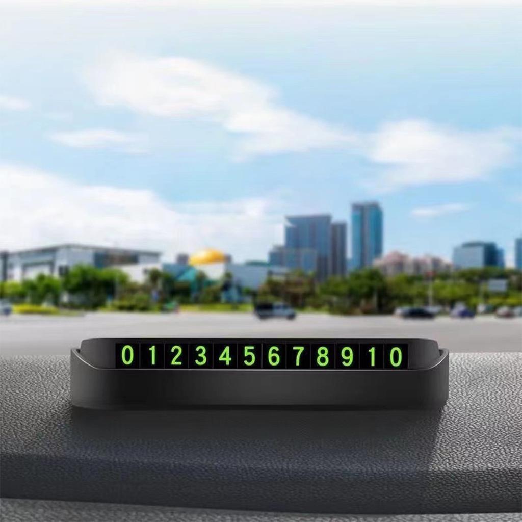 Светящаяся ABS табличка с номером телефона для временной парковки и украшения салона автомобиля