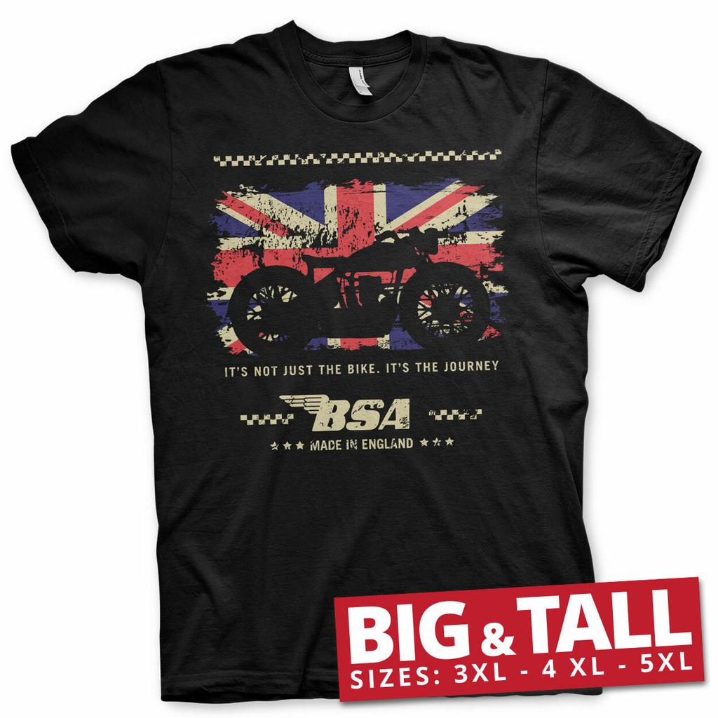 T-Shirt Pour Homme B.S.A. Motorcycles The Journey GRAND ÉPAIS 3XL 4XL 5XL