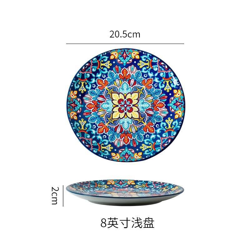 6,5 дюйма/8 дюймов/10 дюймов Керамические тарелки Тарелка для яиц Костяной диск Западные тарелки для стейка Основные блюда Неглубокие плоские тарелки