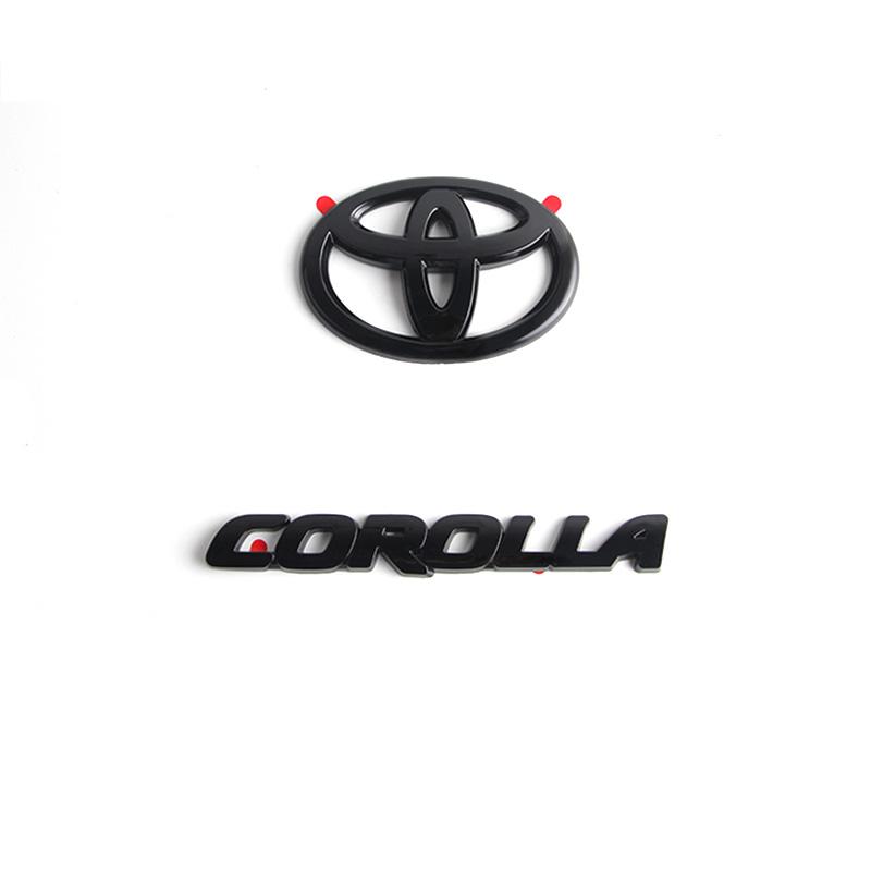 AAAL1 Glossy Black OVERLAY EMBLEM Fit 2019-2024 Suitable for TOYOTA COROLLA XSE SE LE Trunk Cover Badge