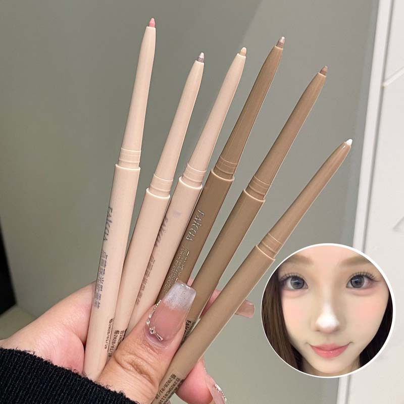 Ultra-fine Pink Pearl Lying Silkworm Pencil Matte Natural Brighten Shiny Highlighter Champagne Eyeshadow Stick Eyeliner Gel Pen
