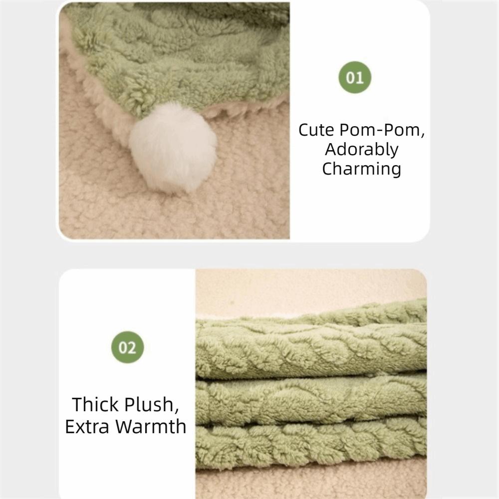 Thickened Plush Pet Blanket Vertical Jacquard Pet Warm Quilt Comfortable Cat Nest Mat Pet House
