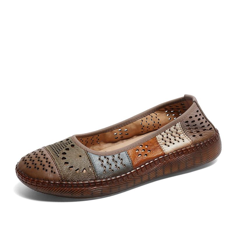 Women Flats Shoes Flat Genuine Leather Women Shoes Soft Sole Non-slip Sandals Breathable Casual Sports Women's Shoes