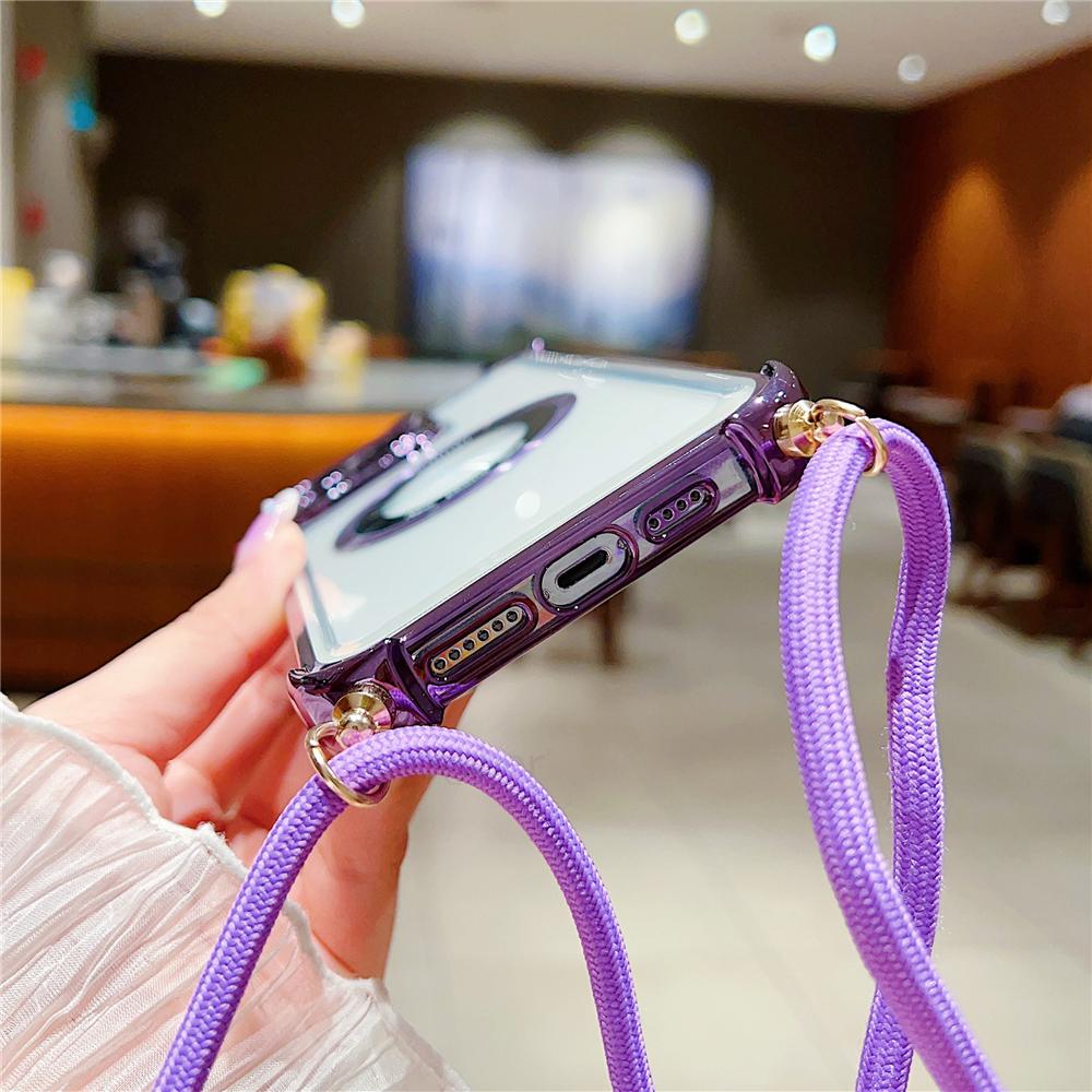 Роскошное покрытие, прозрачное ожерелье через плечо, магнитный ремешок для чехла Magsafe для iPhone 14 Pro Max 13 12 11 Plus, защитный чехол для подушки безопасности