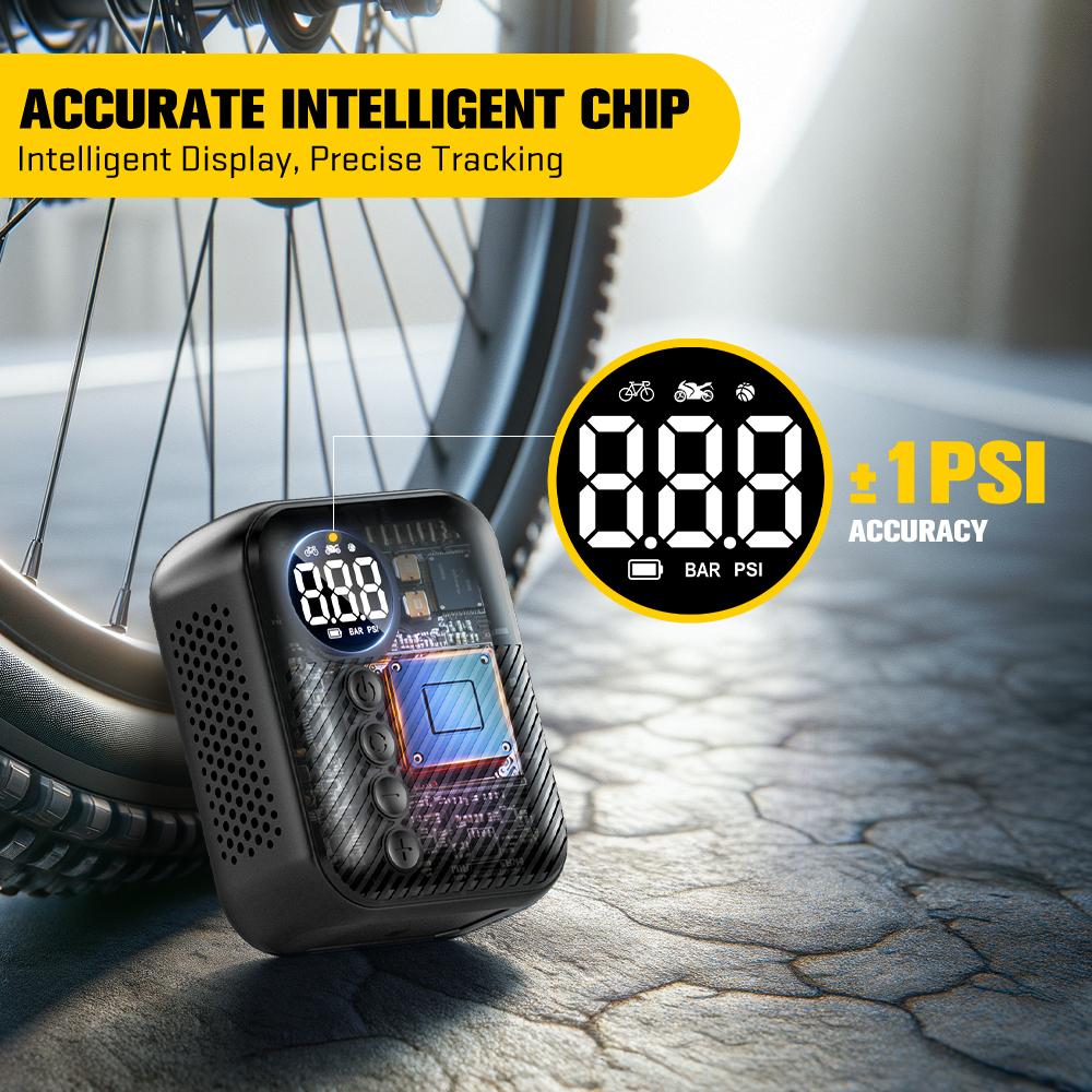 Carsun Rechargeable Mini Air Pump Portable Digital Gauge Fast Inflation For Road Mountain Bicycle And Motorcycle Tires