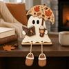 Fun Shape Halloween Wooden Ghost Signs Handmade 2D Flat Ghost Sign  Bedroom Decor