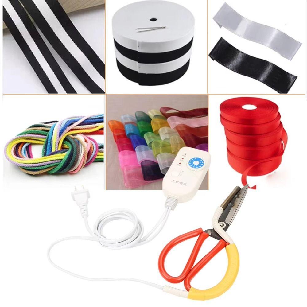 Built-In Heating Tube Hot Cutter Temperature Adjustable Fabric Scissors  Fabric Cutting