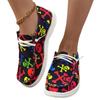 Модные красочные повседневные кроссовки с принтом тыквы для женщин, мягкая подошва, легкие слипоны, женские удобные нескользящие балетки