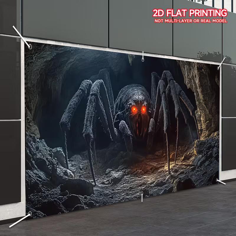 2D Пугающий пещерный монстр Паук Фон для фотографии