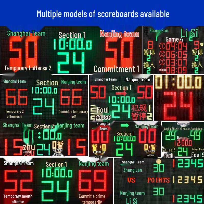 Basketball Electronic Scoreboard with 24-Second Shot Clock