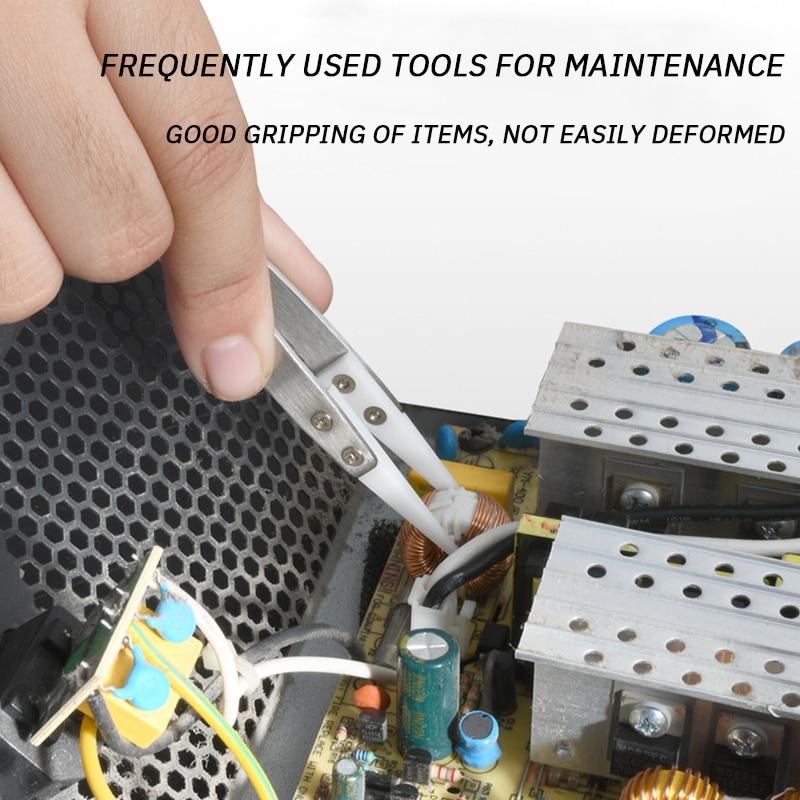 Керамические пинцеты Электрик Высокотемпературные Устойчивые к коррозии Антистатические Изолирующие Пинцеты-клипсы 2 шт.