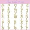 Elegant Alphabet Crown Initials Letter Pendant Necklace With Gold Chain Jewelry