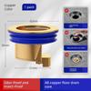 All-Copper Floor Drain Deodorizer for Bathroom Sewer Pipes, Anti-Odor Device, Universal Inner Core, Insect-Proof Sealing Cover