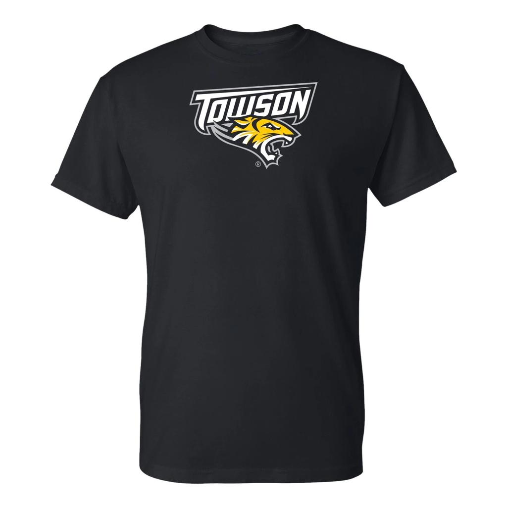Towson Tigers Distressed Circle Logo T-Shirt - Black