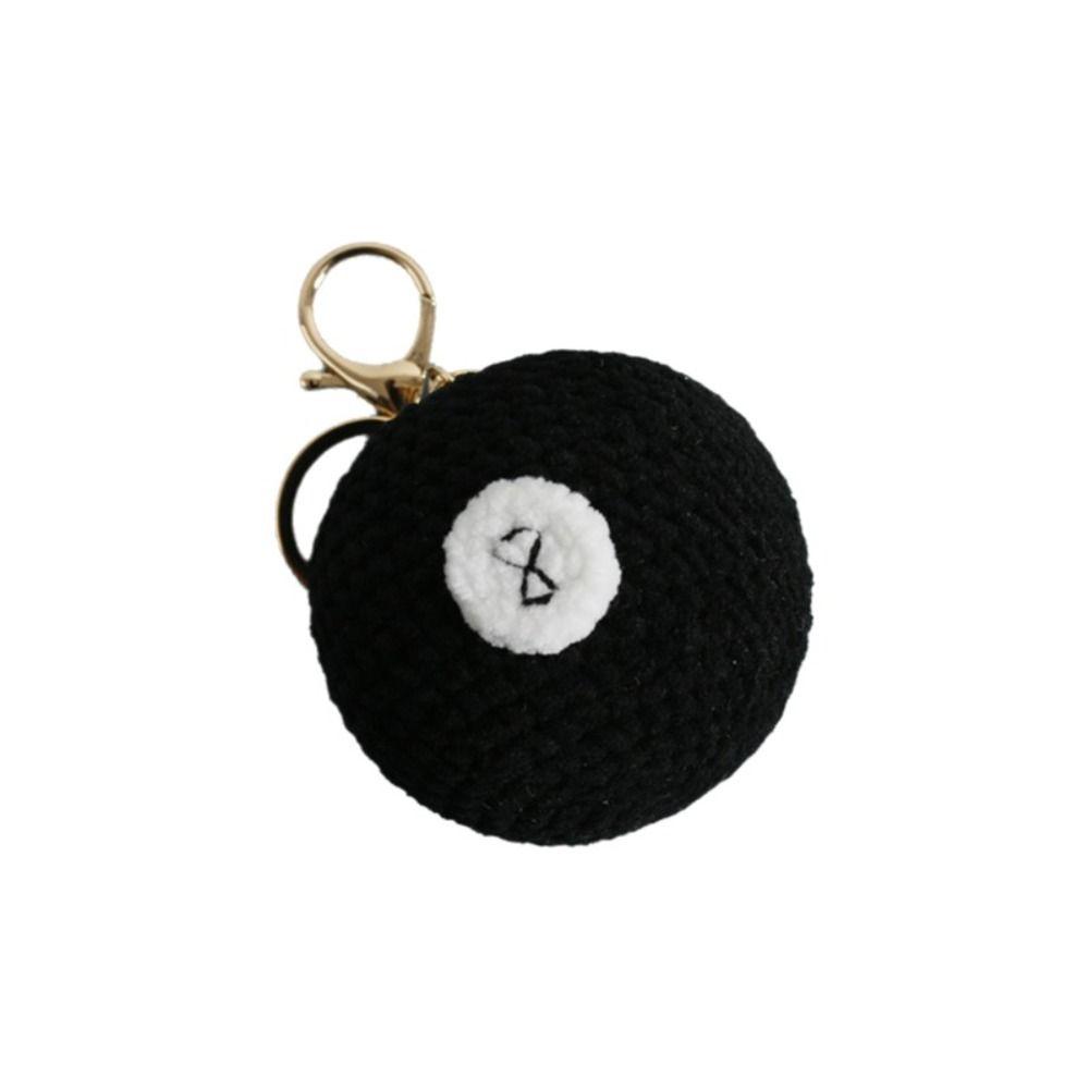 Billiards Rugby Knitting Basketball Keychain Handmaking Sport Ball Pendant Backpack