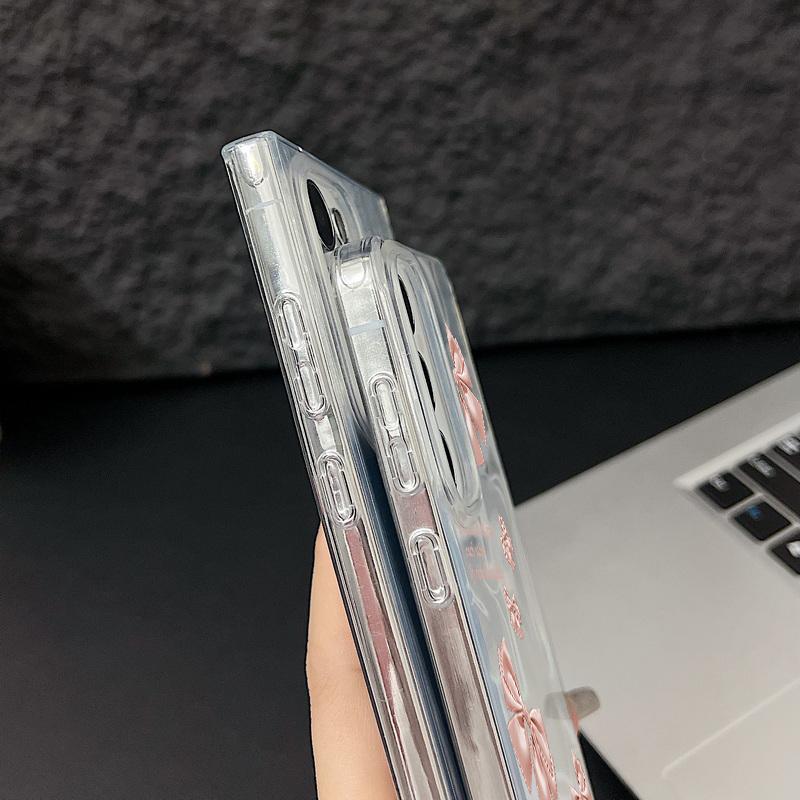 Тонкий чехол TPU с мягким краем и цветочным узором для Samsung S25 Ultra S24 FE S23 A56 A36 A16 A55, сверкающий перьями, ударопрочный, блестящий, жесткий чехол для задней панели из ПК