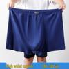 Pure Cotton Plus Size Men's Boxer Briefs - Loose Fit High Waist Underpants for Middle-Aged & Elderly Men
