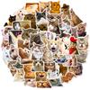 50 Realistic Kitten Stickers Cute Cat Cute Expression Creative Decoration Water Cup Notebook Hand Account Stickers