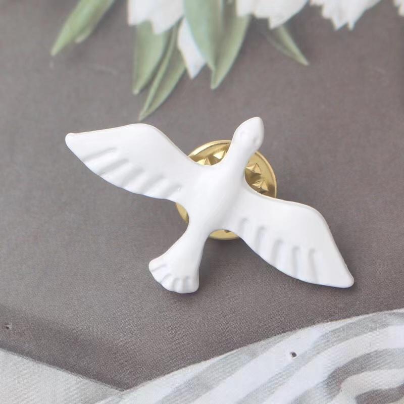 Булавка-куэльо-де-рамиллете для женщин и мужчин, брошь-де-палома-де-ла-пас-бланка, искусство металла, знаки мода кореана, радость, нуэво