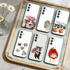 Goofy Silly Cats Big eyes Phone Case For Samsung Galaxy A73,A72,A71,A70,A52,A51 Others Soft Black Cover
