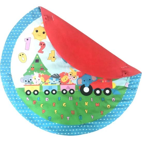 Большой детский коврик для занятий игровым ковриком с зеркалом и игрушкой для детей, игровой тренажерный зал, водонепроницаемый коврик, мягкий пол в помещении, на открытом воздухе - 110 см