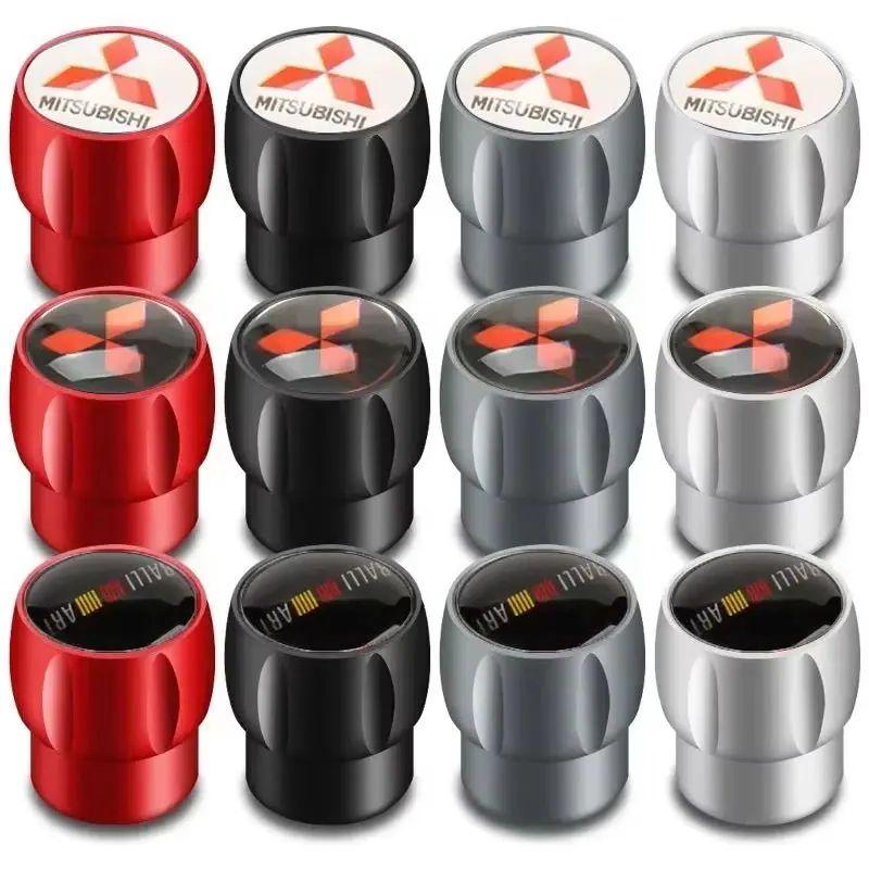 for Mitsubishi Badge Car Wheel Valve Valve Stem Caps Outlander ASX Eclipse Lancer Galant L200 Colt Pajero Accessories