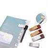 1pc Pen Loop For Notebook Retro Leather Journal Notebook Pencil Holder Bookmark With Metal Clip Clipboards Pen Holder Pen Clip