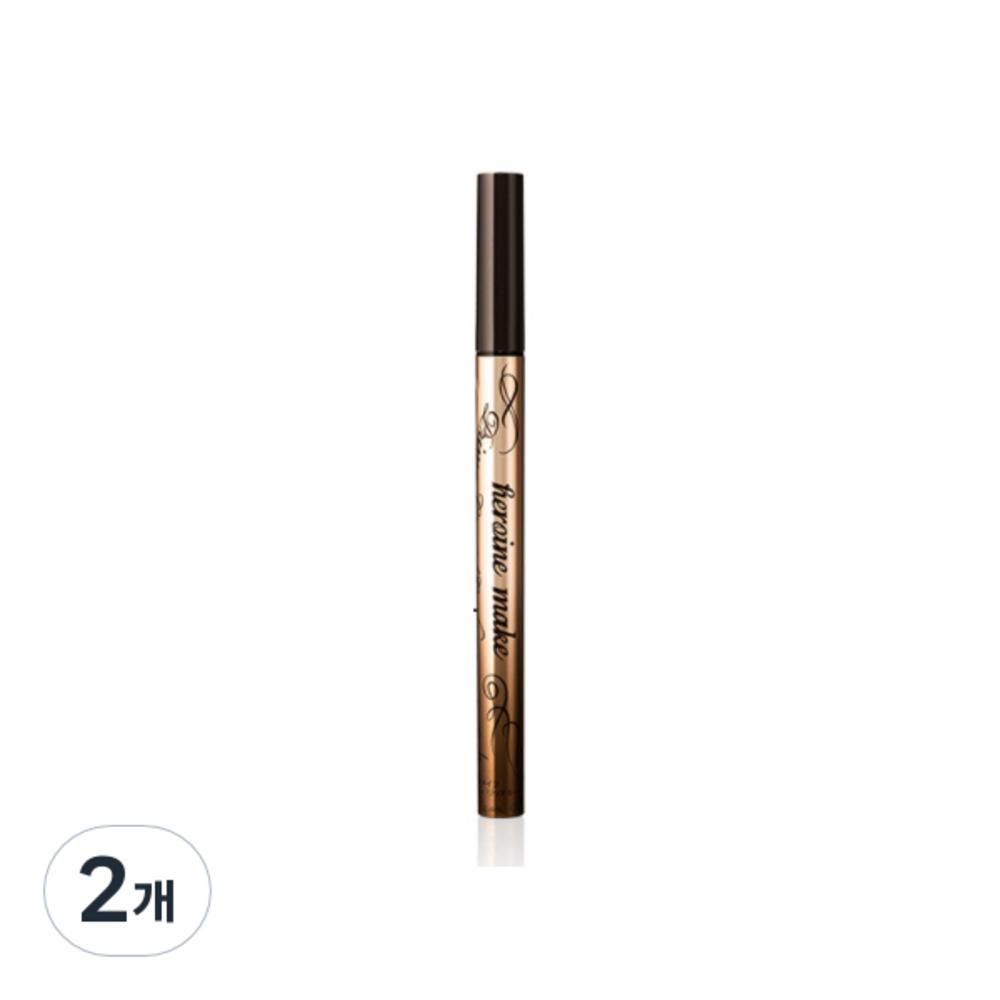 Kiss Me Heroine Make Prime Liquid Eyeliner Rich Keep 0.4ml, 02 Brown Black, 2 pcs