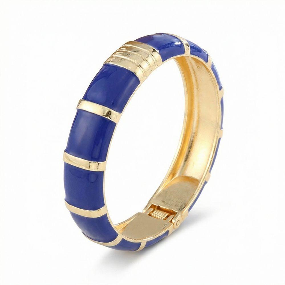 Elegant Enamel Cuff Bangles Wide Geometric Bracelet Personality Bohemian Drip Oil Bracelet  Women