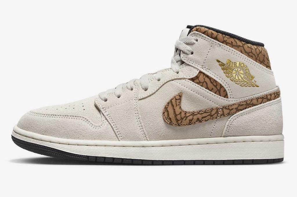 DZ4129-102 Nike Air Jordan 1 Mid SE Коричневый Слон (Мужской)