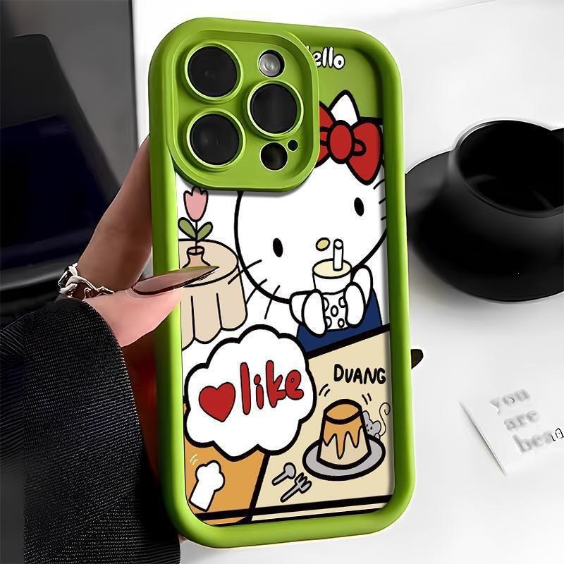 Взрывозащищенный TEMU/Xiyin/TikTok Sanlio TK кот Hello Kitty для Apple 16 чехол для мобильного телефона лестница