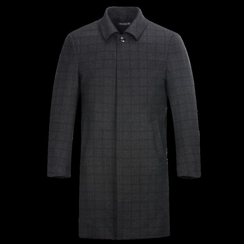 Высококачественная кашемировая ветровка средней длины, весенне-осеннее новое шерстяное пальто с лацканами для мужчин среднего возраста в деловом стиле, большой размер