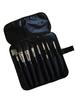 Сделанный в Японии чехол для кистей для макияжа с 8 черными карманами,