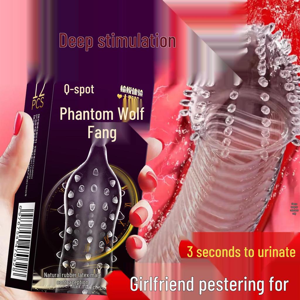 Q Point 369 Large Particle Thickened Desensitizing Condoms - Long-Lasting Delay for Men’s Safety by John Super Bird