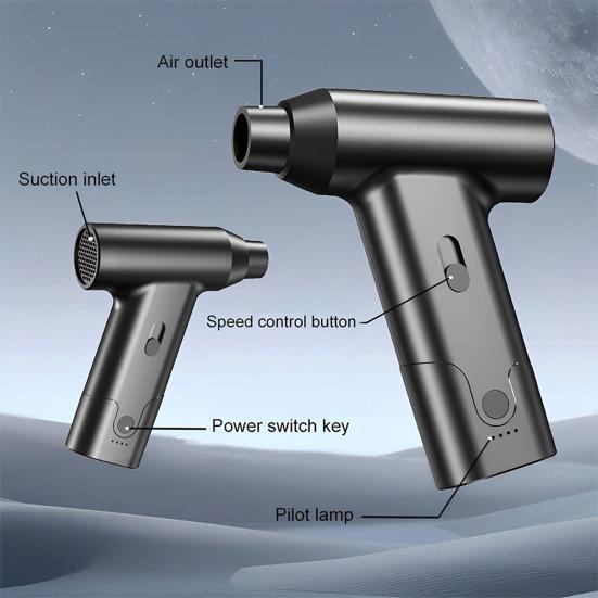 Электрическая щетка-пылесос 110000 об/мин Высокоскоростная Регулируемая Компактный дизайн Портативный Перезаряжаемый Воздуходувка Пылесос