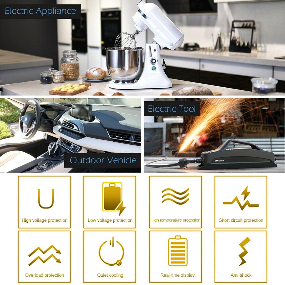 4000 Вт светодиодный дисплей автомобильный инвертор преобразователь адаптер 12 В в 220 В / 110 В двойной USB трансформатор напряжения модифицированная синусоида автомобильный переменный ток