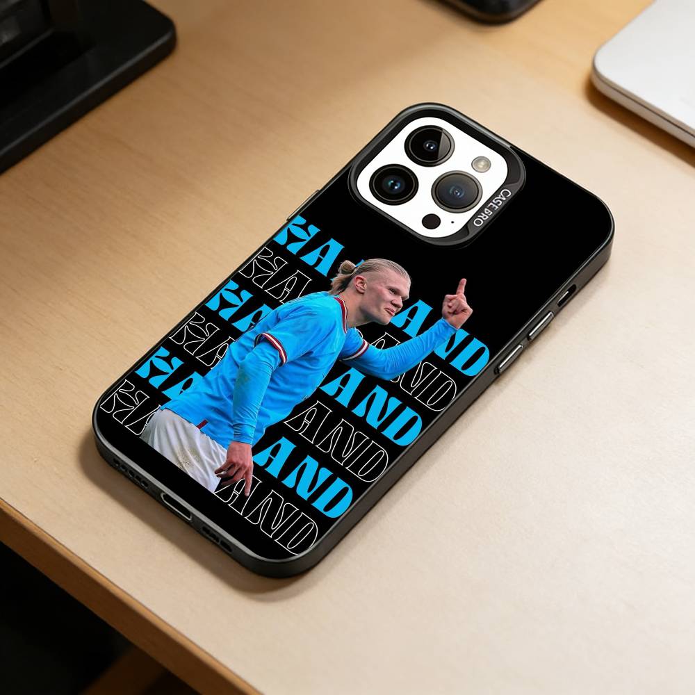 Чехол для телефона E-Erling H-Haaland для iPhone 17,16,15,14,13,12,11 Plus,Pro Max,XS,Цветной Серебряный Позолоченный Внутренний Чехол