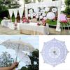 26/43cm Length Embroidery Lace Parasol Umbrella Wedding Decoration Photo Prop Flower Girl Umbrella Cotton Lace Kids Sun Umbrella