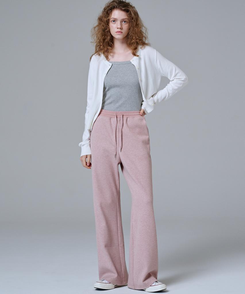MALOUPE 2303 Knit Corduroy Flare Pants (Pink)