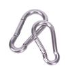 304 Stainless Steel Spring Carabiner Snap Hook Keychain Quick Link Lock Buckle