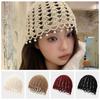 Sweet Crochet Hollow Knitted Hat Beads Tassels Weave Cap Casual Ethnic Style Hat  Outdoor