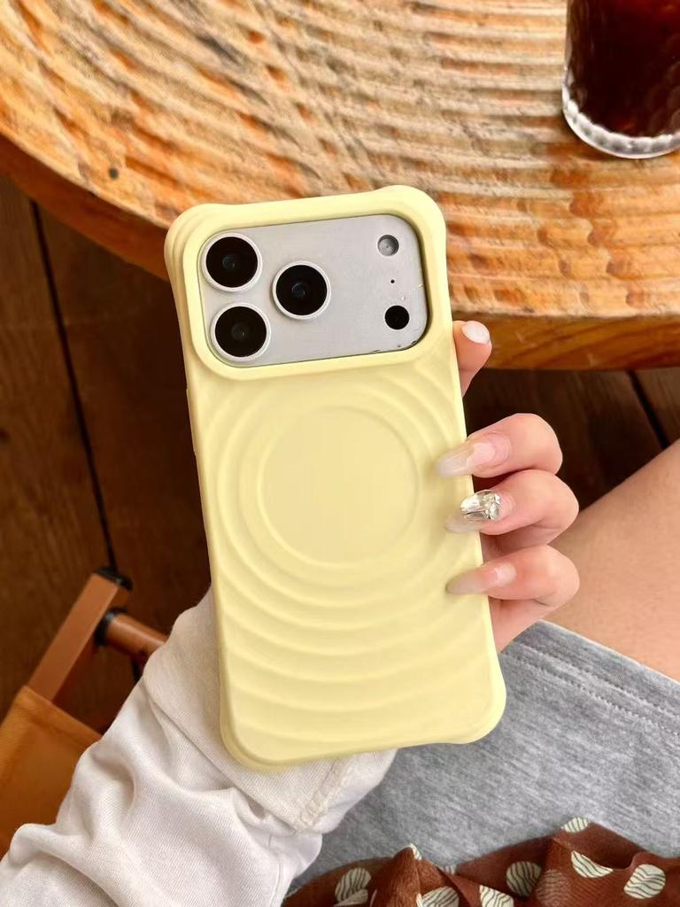 Чехол для мобильного телефона Ripple подходит для iPhone17promax, магнитный, полностью закрывающий кнопки, Apple 16, жидкий, с защитой четырех углов от падения.