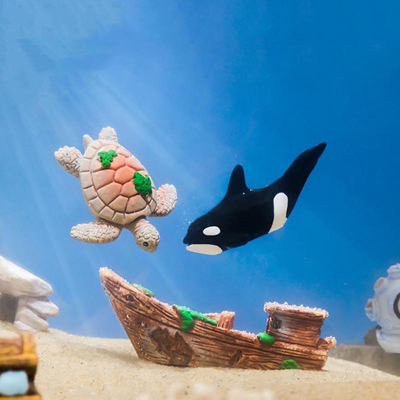 Мини-аквариум с имитацией кита, черепахи, аквариума, микропейзажа, домашнего рабочего стола, приборной панели автомобиля, украшений