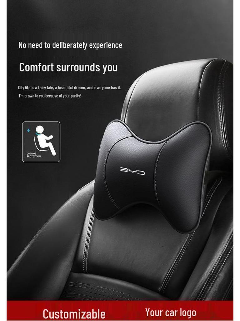 Совместимо с новой автомобильной подушкой для шеи и поясничной опорой BYD для моделей Qin, Song Plus Dmi, Han, Tang, Yuan EV и Dolphin Seal