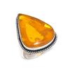 Натуральный балтийский янтарь драгоценный камень 925 стерлинговое серебро ювелирное кольцо размер 9 w0p99