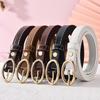 Thin Belt Women'S Design Sense Decorative Oval Pin Buckle Retro Thin Jeans Small Belt