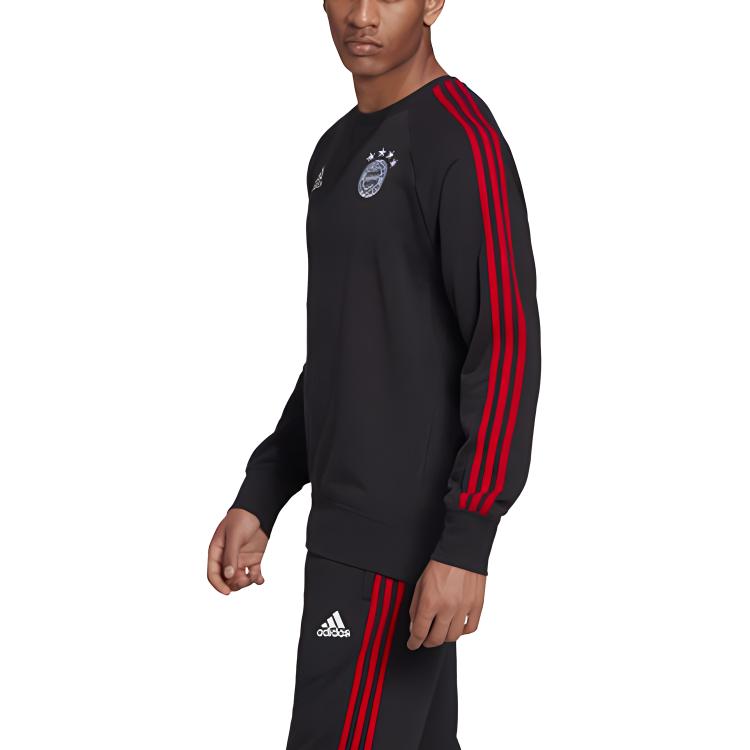 adidas Толстовки Мужские Черные С Круглым Вырезом Умеренный Обычный FR5323