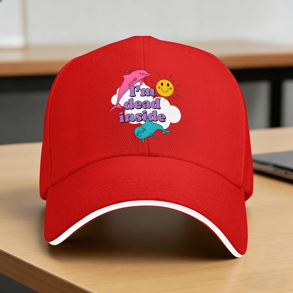 Summer Im Dead Inside Baseball Cap Running Hippie Casual Print Sun Hip Hop Hats Women Unisex Wholesale Baseball Caps