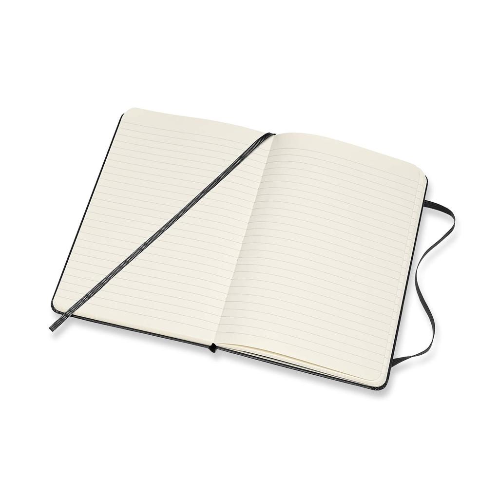 Moleskine Classic Medium Horizontally QP050 Notebook, Hardcover, Size, Black, Ruled,