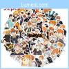 Vibrant Haikyuu!! 52-piece Pvc Stickers Perfect For Luggage And Skateboards
